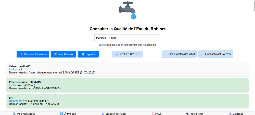 eaudurobinet.fr écran